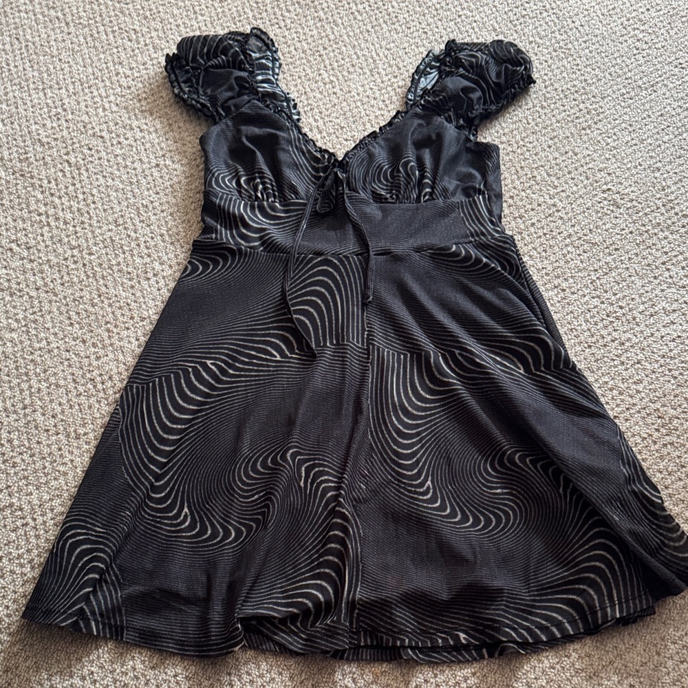 Black and White Patterned Dress